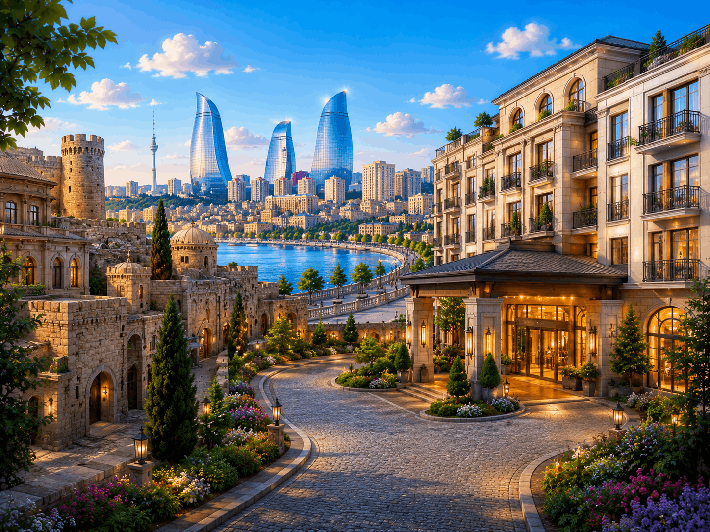 برای رزرو هتل در باکو کدام محله بهتر است؛ ایچری‌شهر، بلوار باکو یا نسیمی؟